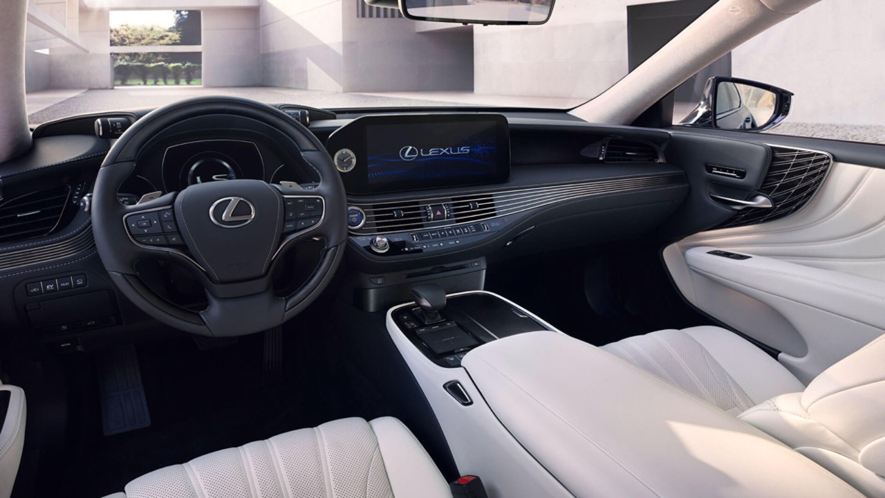 inside of a lexus car