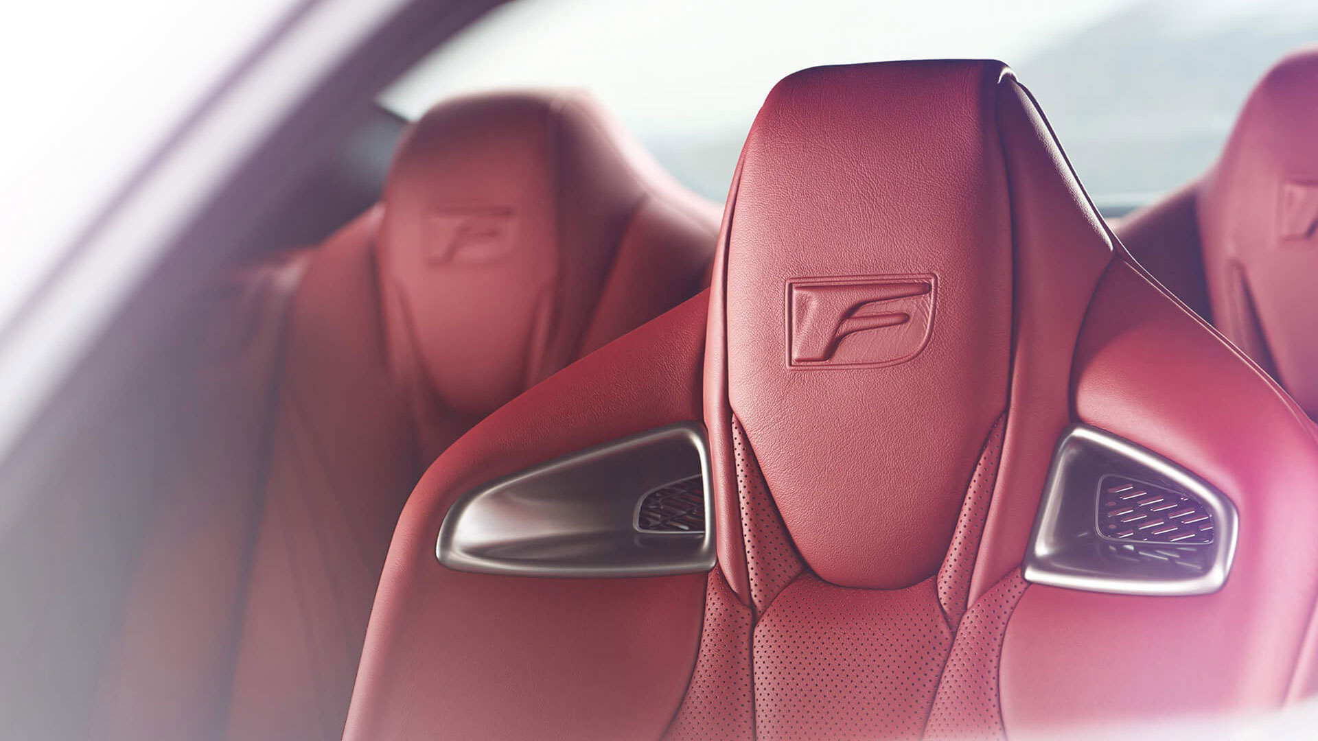 close up of Lexus leather passenger seat