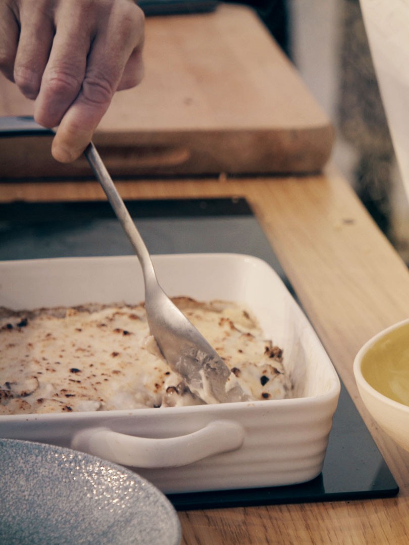 gnocchi & wild mushroom gratin