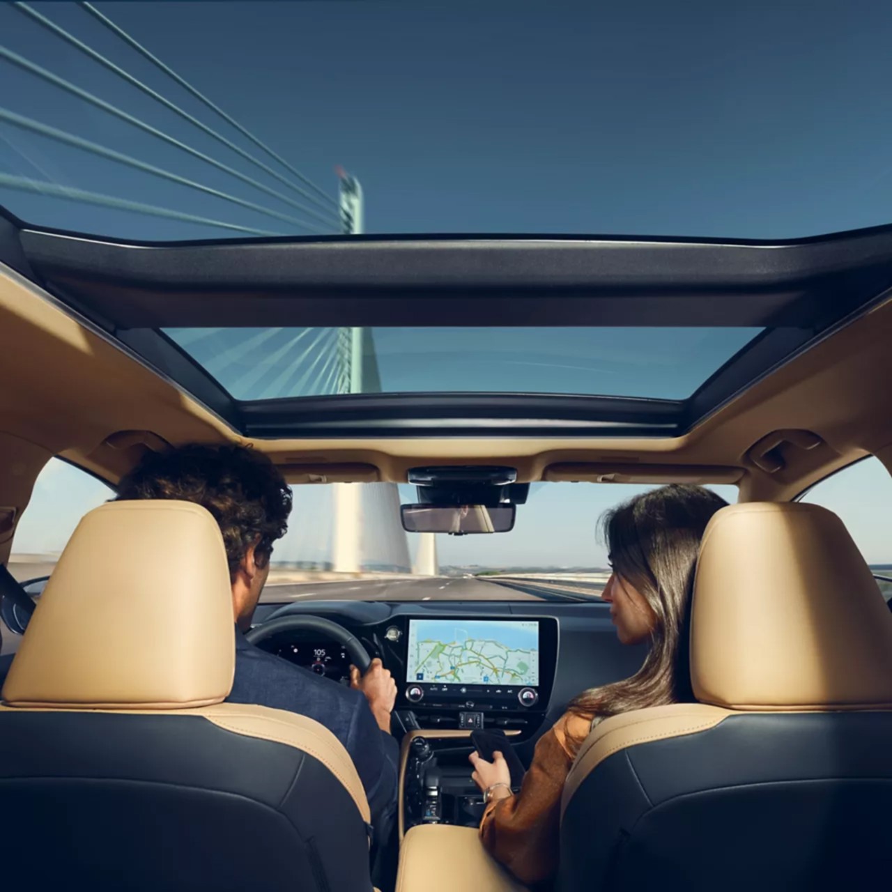 NX sunroof interior view