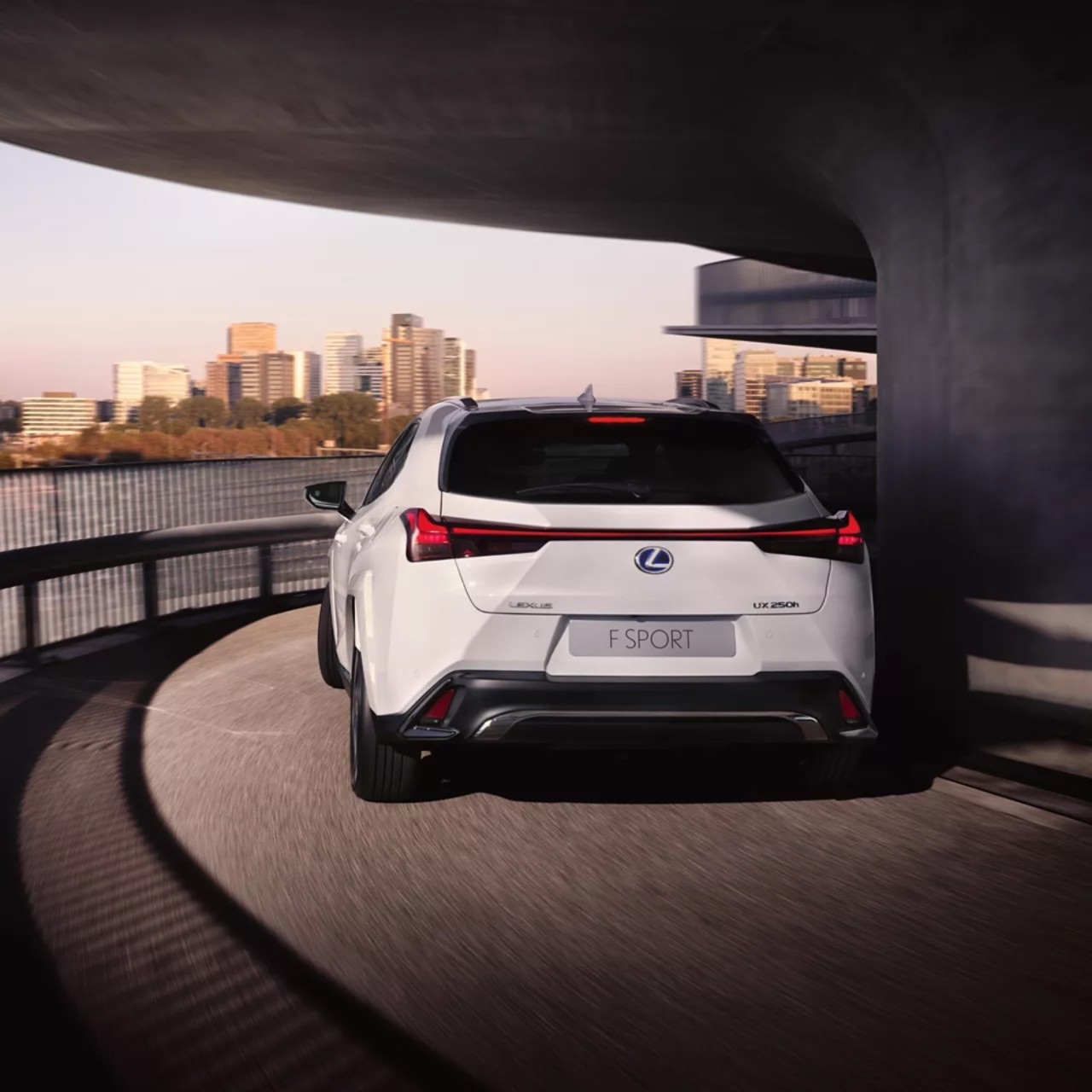 Rear view of a Lexus UX