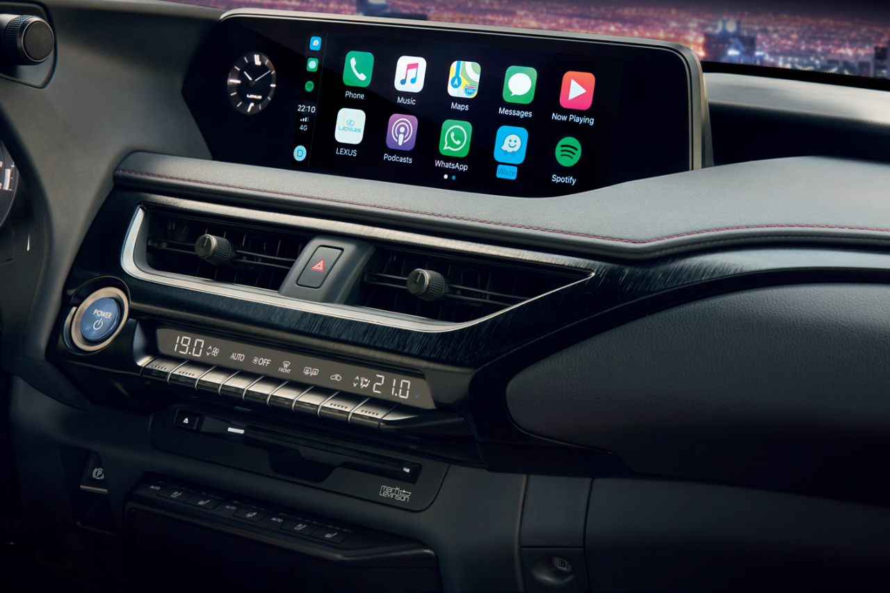 apps on a car dashboard