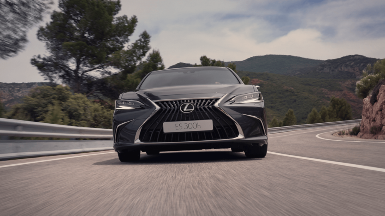 Lexus ES driving on a road