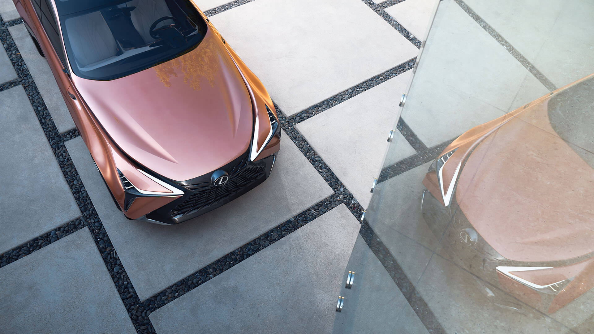 aerial front view of the Lexus LF-1 Limitless
