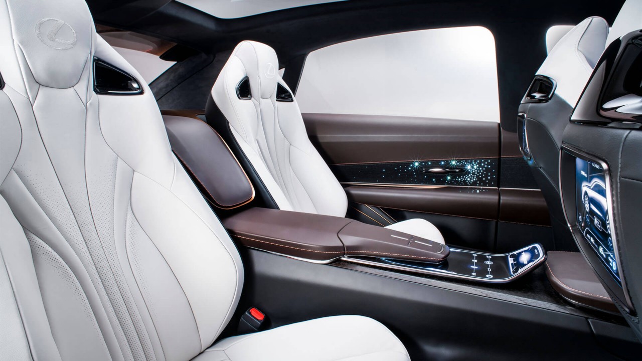 interior shot of the Lexus LF-1 Limitless passenger seats