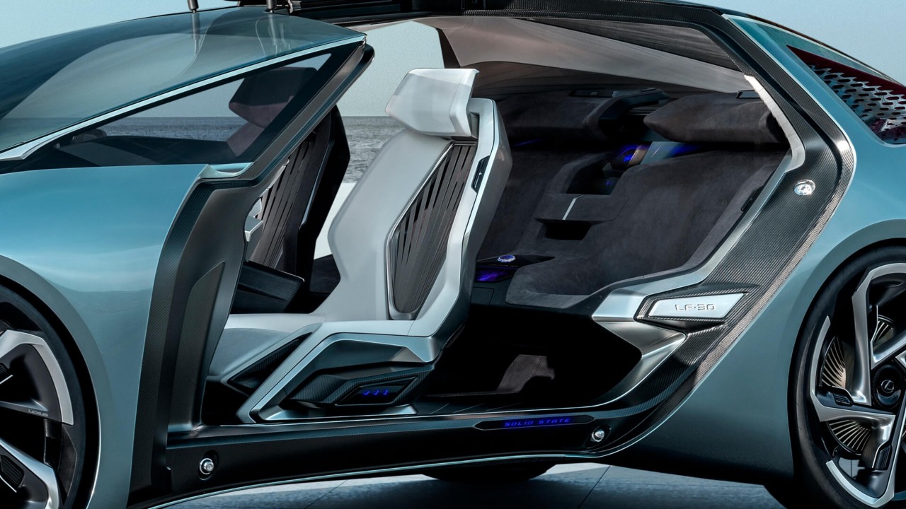 angled close up inside the Lexus LF-30 Electrified