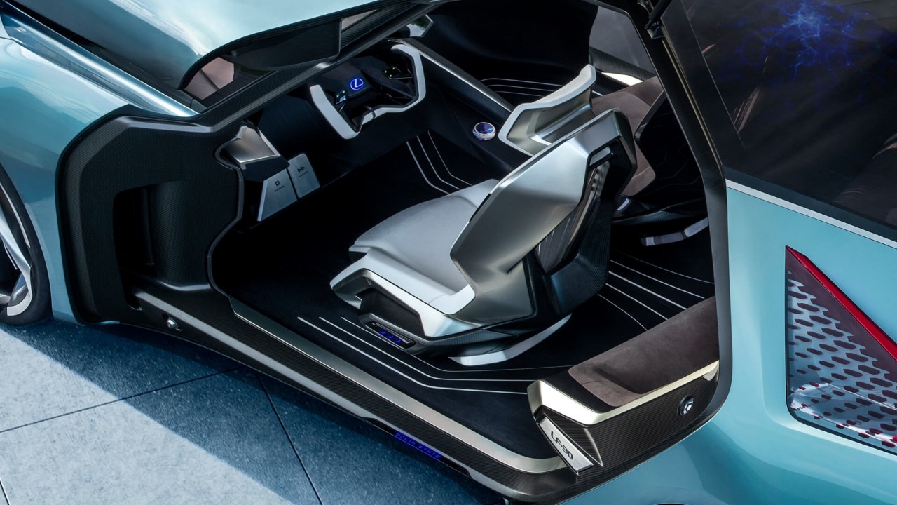zoomed in inside view of the Lexus LF-30 Electrified