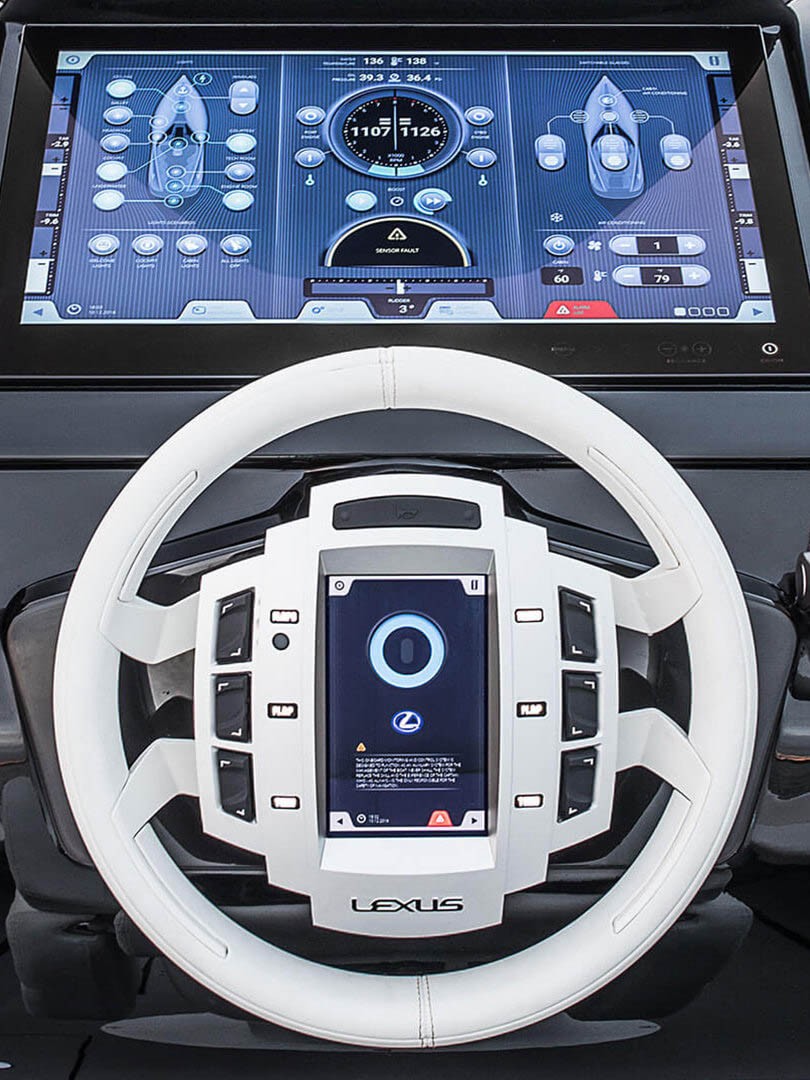  The Lexus Sport Yacht steering wheel