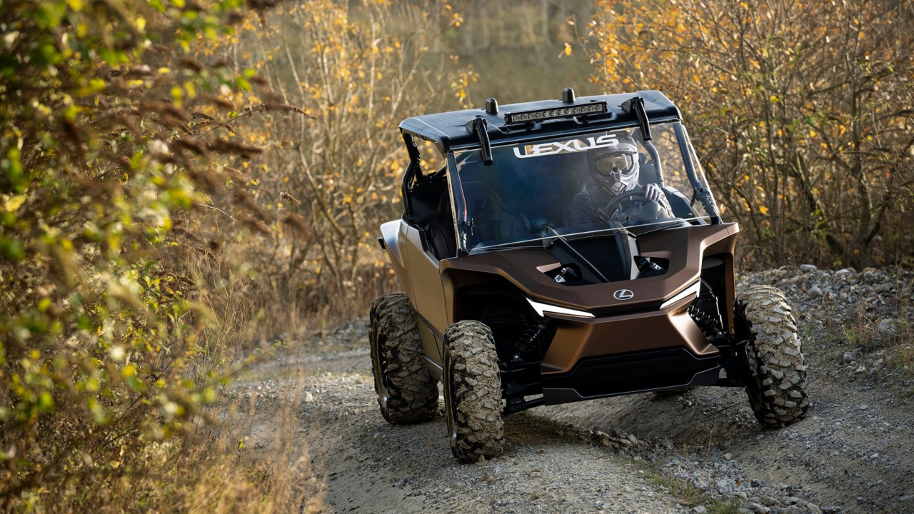 Lexus ROV Concept car driving on a off-road track